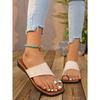Women's New Foreign Trade Large Size Toe Slippers Women's Beach Sandals Flat Bottom Comfortable