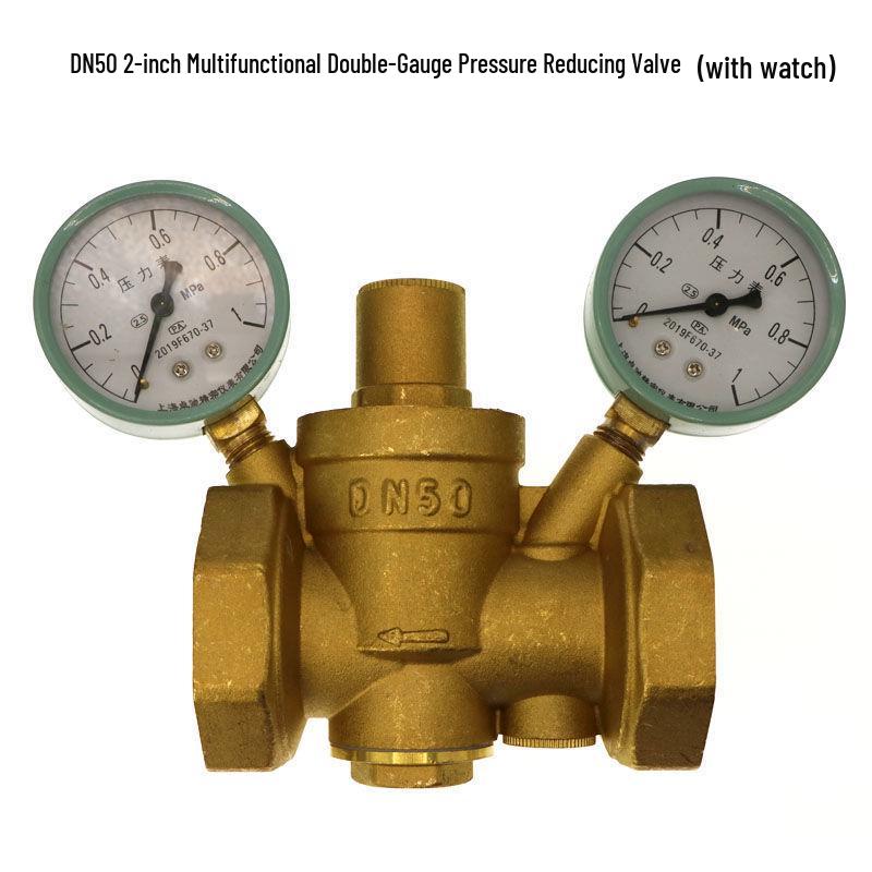 DN15 Adjustable 4-Point Household Water Pressure Reducing Valve for Heaters & Purifiers, 65-25 Pressure Range