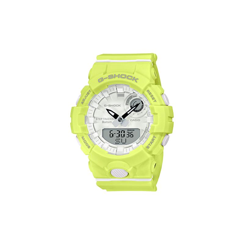 

Casio G-SQUAD series fashion trend contrast color street classic pointer dual display dial waterproof sports quartz watch radio wave GMA-B800-9APR жовтий