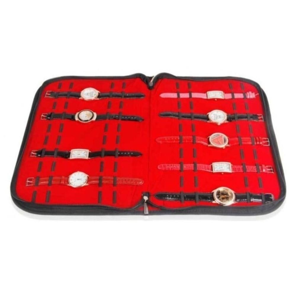 20 Slot Watch Travel Case Pouch Leather Watch Storage Bag  Exhibition