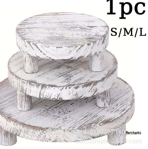 Available Now: Solid Wood Round Flower Pot Stand, Wooden Stool, and Creative Bathroom Toiletries Rack.