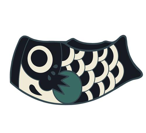 

Cartoon Door Carpet Carp Flag Door Foot Mat-Washable Non-Slip Imitation Cashmere Area Rugs for Indoor Living Room Decor 37x70cm