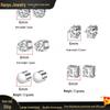 Stainless Steel Zircon Magnet Ear Clip Earrings - Square & Round Styles