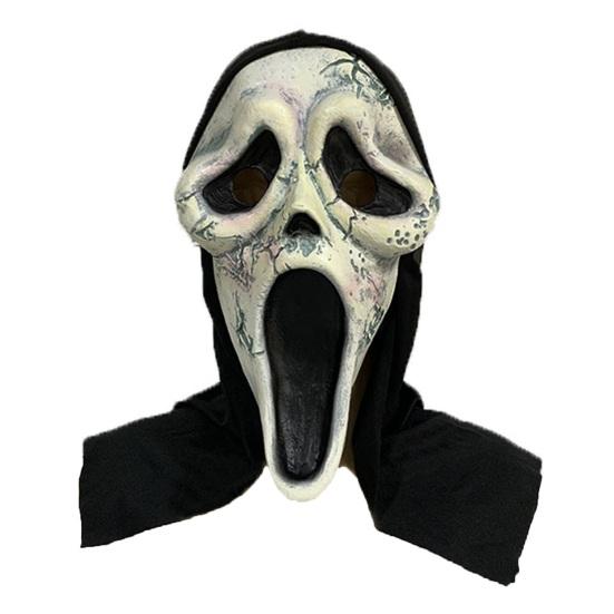 Skull Cover Spooky Halloween Latex Headgear Scream Masque for Haunted Houses Parties