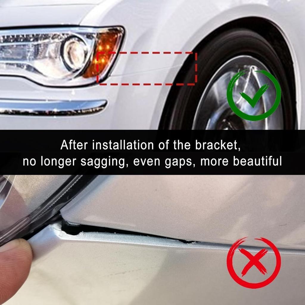 2 PCS Left & Right Front Bumper Cover Bracket Driver and Passenger -57010401AD