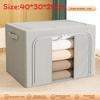 Foldable Oxford Cloth Storage Bin With Transparent Pvc Window For Bedroom Closet Organization