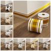 Thickened Self-Adhesive Skirting Board Waterproof Anti-Collision Decorative Baseboard Marble Pattern PVC