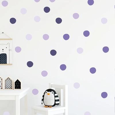 1 ks DIY Smíšené Morandi Barvy Tečky Samolepky na Zeď Domácí Dekorace Severský Styl Vinylové Umělecké Samolepky Obývací Pokoj Dětský Pokoj Dekorace