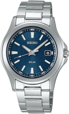 Seiko Solární křemenné hodinky SBPN071 Stříbrné modré [Seiko] Pánské []