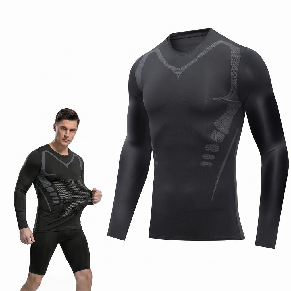 Men's Long Sleeve Swim Shirt Rash Guard Quick Dry UV Protection Surfing Beachwear for Swimming Water Sports and Outdoor Activities