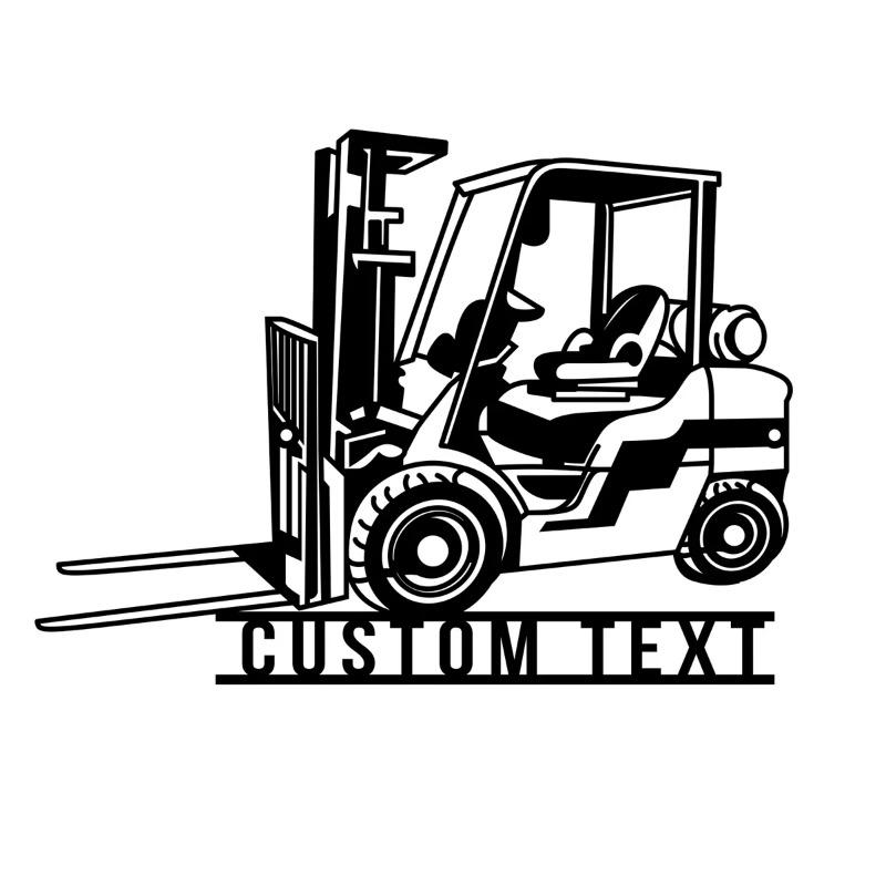 Custom Forklift Driver Metal Wall Art, Personalized Name Sign, Home & Warehouse Decor Gift for Lift Truck Enthusiasts
