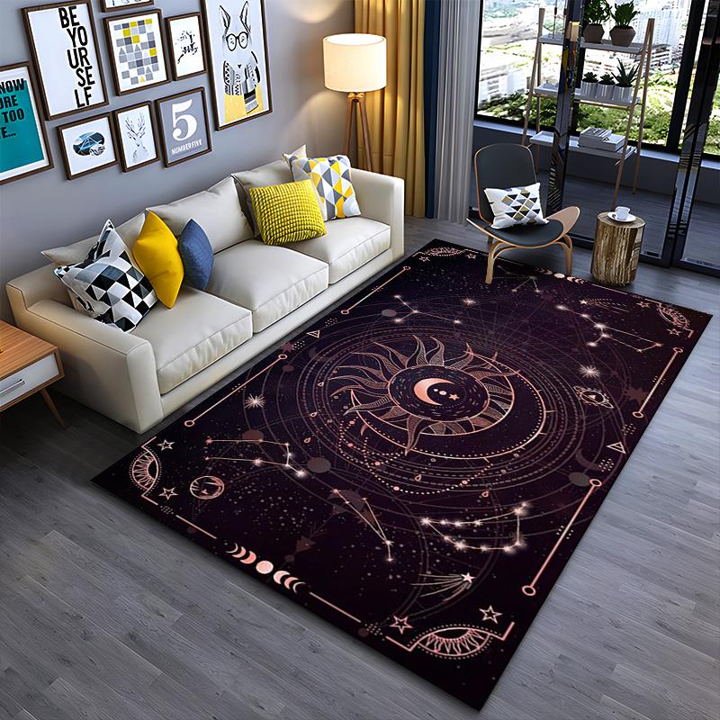 

Mystical Starry Sky Rug with Cosmic Patterns Suitable for use as an anti-slip game mat for living room and bedroom sofas 40x60cm( 15x23in )