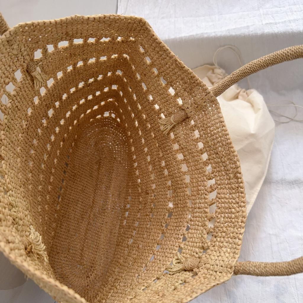 Hollow Out Casual Woven Shoulder Bag SummerBeach Handbag for Women Large Capacity Straw Weave Leisure Travel Bucket Bag