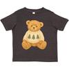 Inktastic Vintage Teddy Bear In Sweater With Christmas Trees Toddler T-Shirt Old
