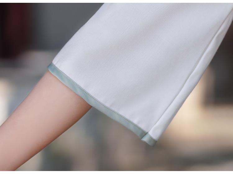 Wiosna/Lato 2025 Retro Chiński Styl Haftowana Bawełna Len Garnitur Tang Qipao Top