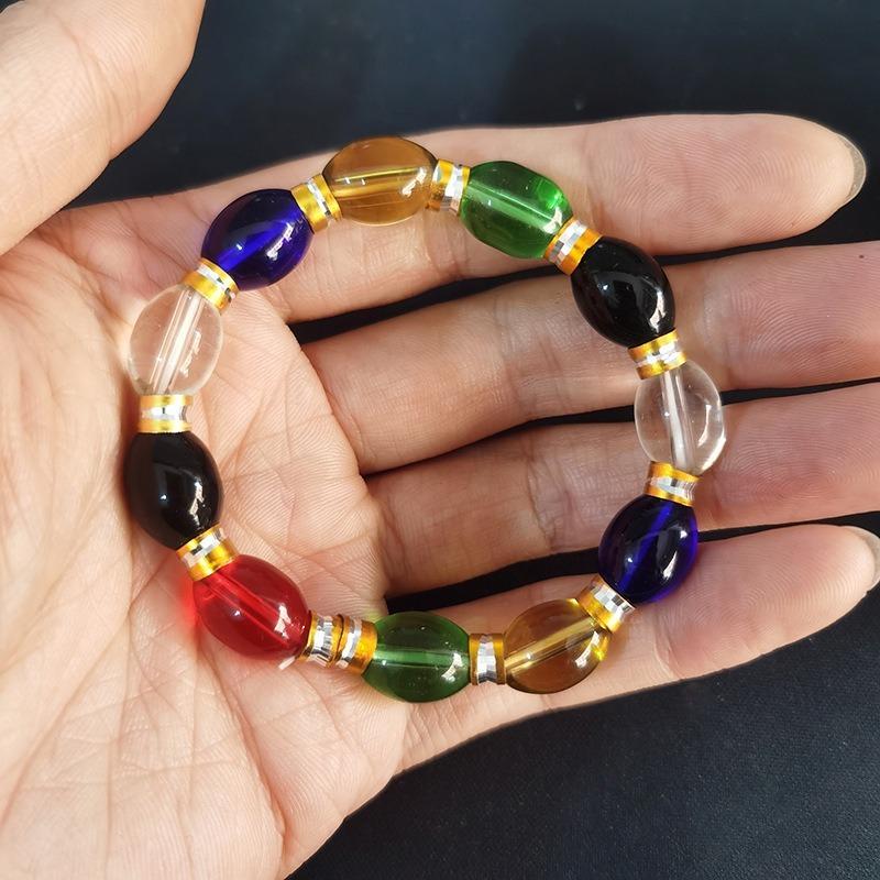 Fashionable Natural Glass Bead Bracelet, Advanced Handmade Texture Bracelet, Birthday Party Jewelry Accessories and Gifts