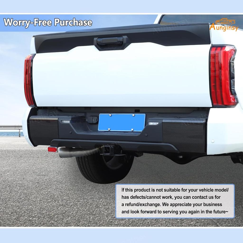 Car Rear Bumper Protector Guard Cover Compatible with Toyota Tundra 2022-2026, Pickup Rear Side Bumper Corner Guard Edge Protection Anti-Collision