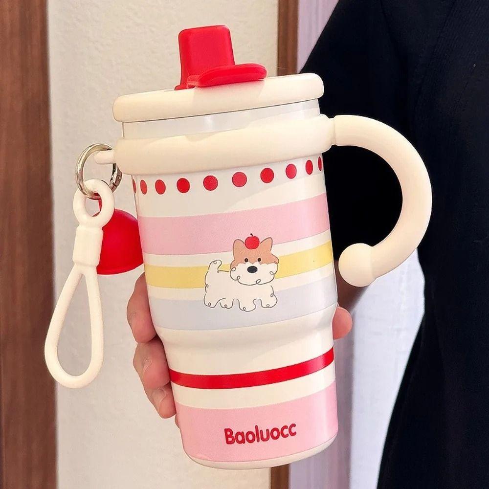 Leak Proof Outdoor Insulated Mug Creative Cartoon Vacuum Flask Cold Beverages Cups Office