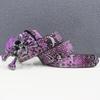 Y2K Rhinestone Skull & Snake Punk Belt - Unisex Leather with Rivet Decoration