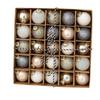 25PCS High-quality Glass Christmas Ball Set Pink Red Gold Suspensable Xmas Ornament Ball 4cm Xmas Baubles Home