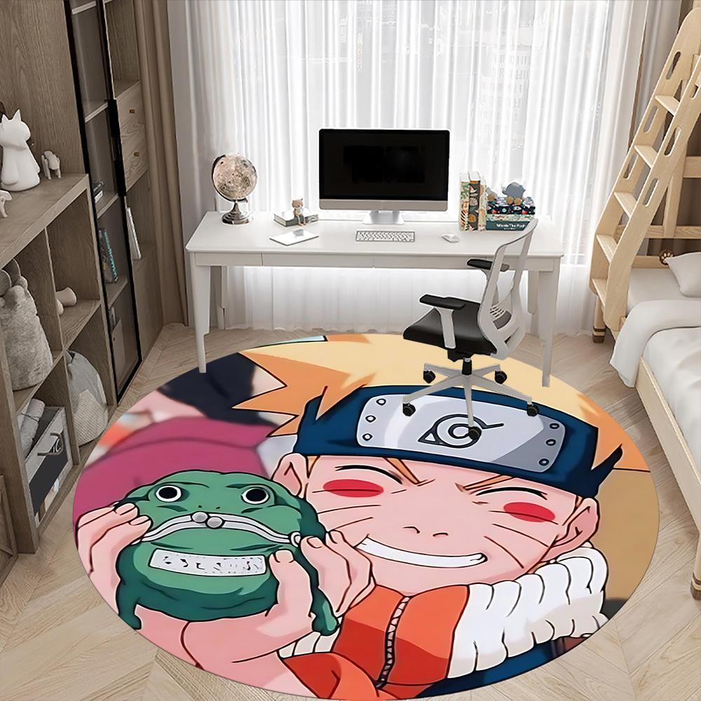 1PC Naruto Office Round Area Rug, Indoor Mat Suitable For Office, Under Office Chairs Bedroom Living Room Home Decor DT1212077