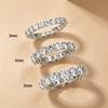 2/3/4/5mm Moissanite Ring for Women Full Eternity Wedding Band  CopperCertified Lab Diamond Engagement Rings Classic Jewelry