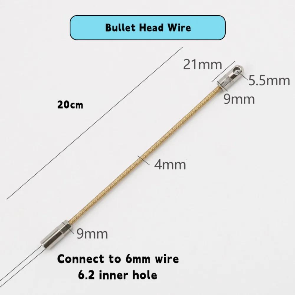 Carbon Steel Wire Puller Connector Head Connect To 6mm Wire Cable Puller Accessories Automatic Thread Guide Electrician Tools