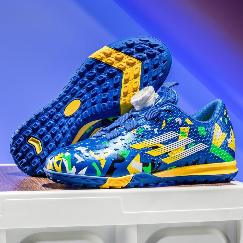 Kids Soccer Cleats Girls Low-Cut Training Shoes With Rotating Studs Outdoor Indoor Football Boots