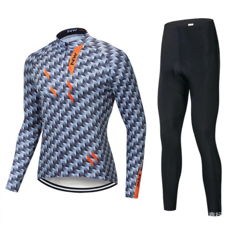 Men Women Cycling Outfit Set Long Sleeve Pants Quick Dry Bike Sportswear Autumn Winter Outdoor Riding