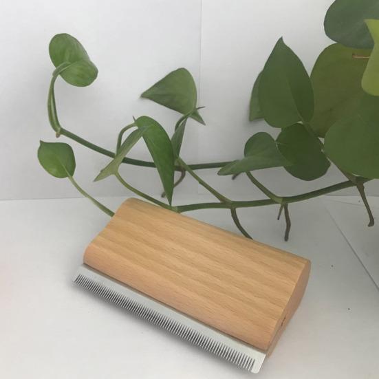 Cat Comb Pet Brush with Stainless Steel Teeth Wooden Handle Louse Comb Grooming Comb Reduce Shedding for Dogs Cats Horses
