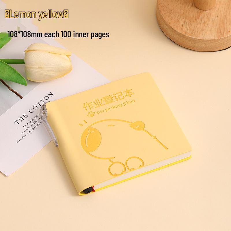 Yaoji First Grade Homework Record Book with Pen Holder - Thickened and Portable for Primary Students