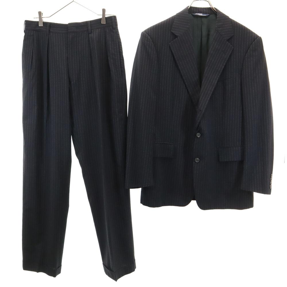 Polo by Ralph Lauren Made in Spain Pinstripe suit Setup 40 Charcoal black Men's Used