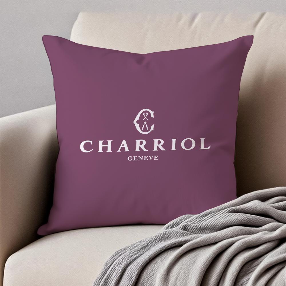 Fashion Modern Luxury CCharriols Cushion Cover Pillowcase Antidustmite Invisible Zipper Short Plush Sofa Cushion