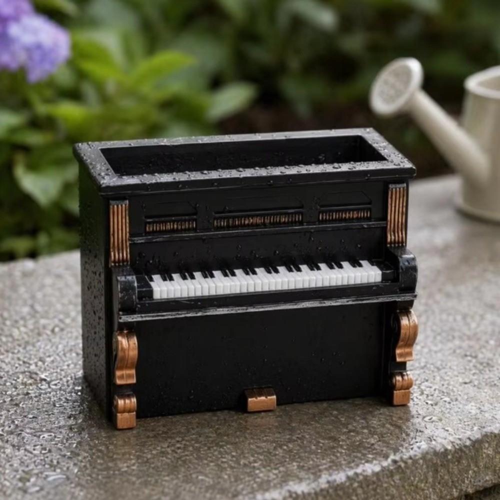 Decorative Piano Planter Retro Style Succulent Pot Piano Flower Pot Desktop Decoration