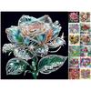 Flowers Special Shaped 5D DIY Partial Drill Diamond Art Kit for Adults Beginners Home Decor Crystal Diamond Art 11.81 X11.81inch
