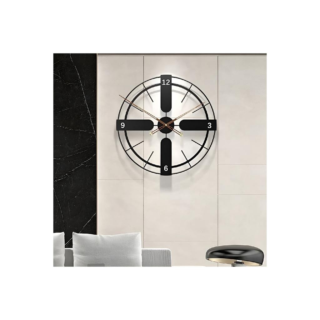 75 Cm Xxl Italian Design Jihati Metal Wall Clock, Modern Decorative Metal Wall Clock