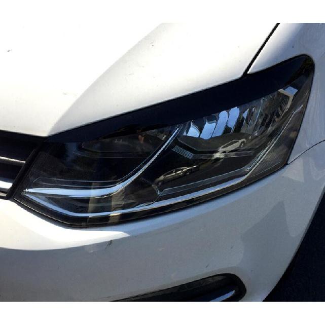 Naklejki dekoracyjne na przednie reflektory - brwi ABS do Volkswagen VW Polo MK5 2011-2017 Akcesoria Samochodowe