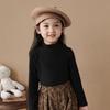 Autumn Winter Baby Boy Girl Solid Long Sleeve Bottoming Shirt Children Turtleneck Casual Tshirt Kid Striped Top Clothes