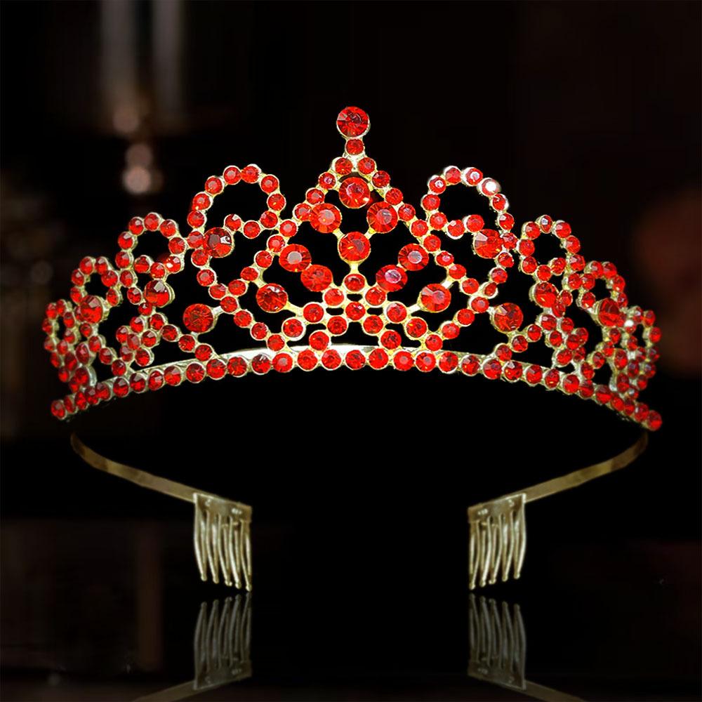 Головной убор-корона Аксессуар для волос невесты Корона высокого класса Барокко Выступление Конкурс красоты Мисс Мира