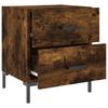 Nightstand Smoked Oak 40x35x47.5 cm Engineered Wood