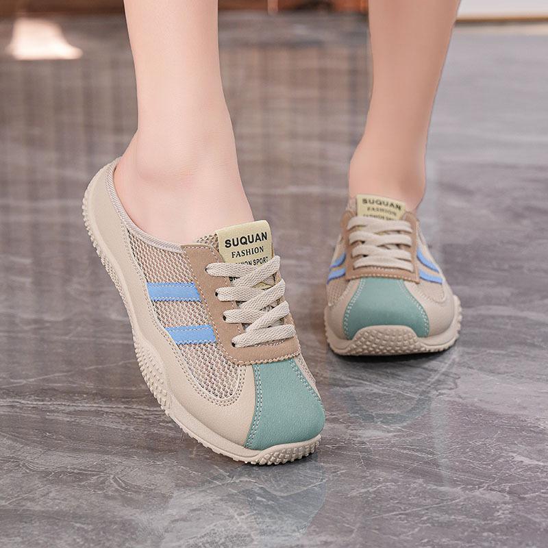 Letní dámské prodyšné ležérní boty ze síťoviny se silnou podrážkou a zvýšenou výškou