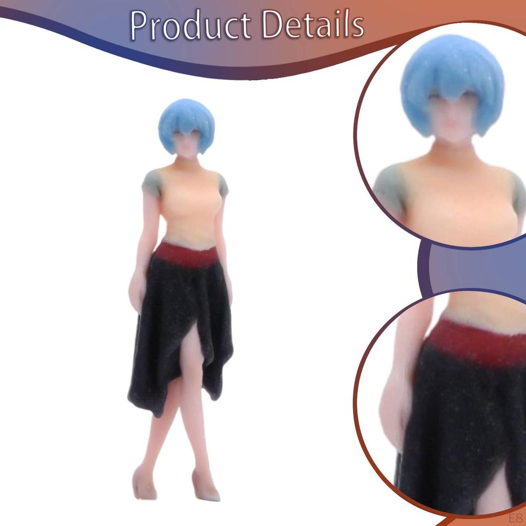 1/64 Female Figure Miniature Human Model for Scene