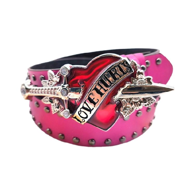 Unique Buckle Girls Waist Belt Street Dance Jeans Belt Decorative Studs