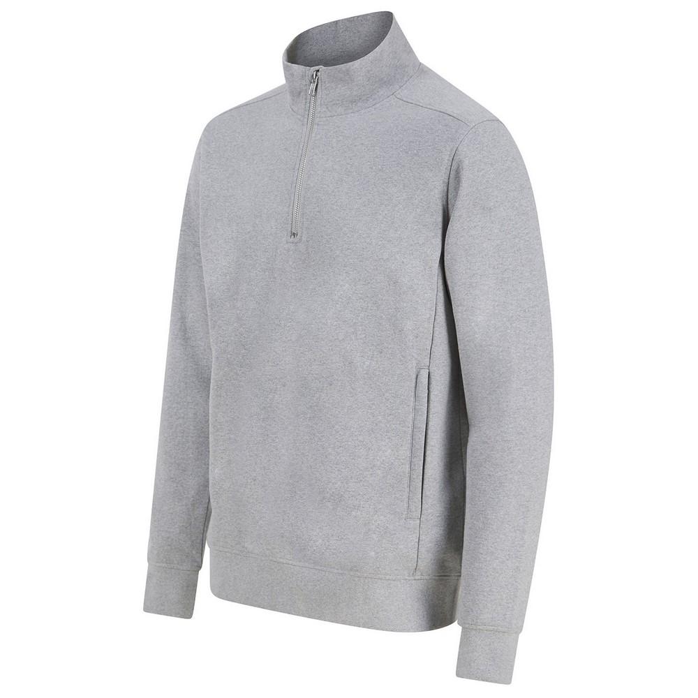 Henbury Unisex genser med bærekraftig kvart glidelås for voksne