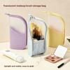 Modern Makeup Brush Bag With Large Capacity Pu Waterproof Material For Travel And Home Use