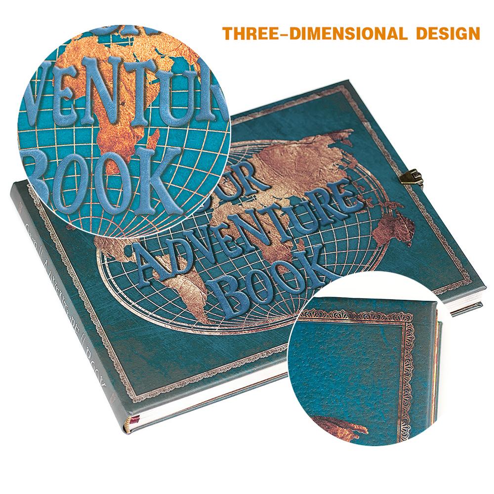 180 Page DIY Travel Photo Album Our Adventure Book Leather Retro Creative Anniversary Photo Album Wedding Guest Book Memory Gift