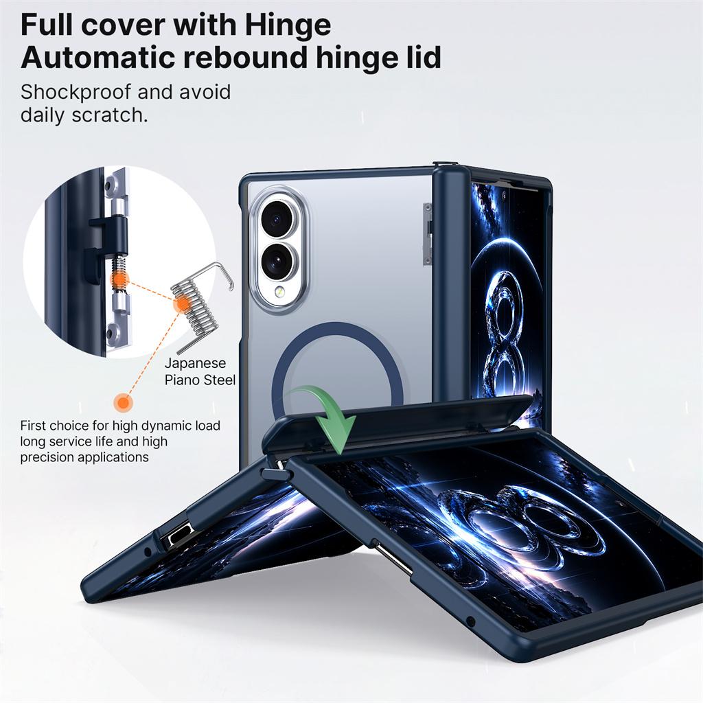 For Magsafe Magnetic Phone Case For Samsung Z Fold 8 Ultra 7 Fold8 5G Hinge Full Protection TPU+PC Shockproof Protective Cover