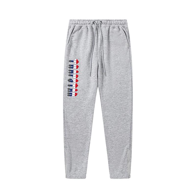 Trapstar towel embroidered letters fleece-lined zipper jacket, hooded sweatshirt pants, couple set