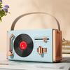 Mini Retro Bluetooth Speaker Card U Disk Gift Vinyl Record Player Desktop Portable Speaker