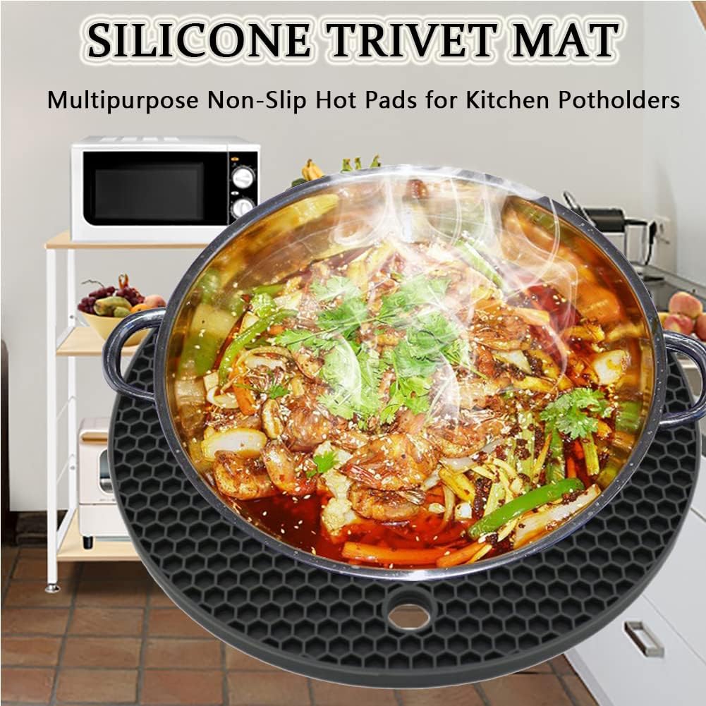 

3 Pack Silicone Trivet Pot Mats - Heat Resistant Pot Holders for Hot Pans Pots Table Countertop Spoon Rest Coaster L жёлтый